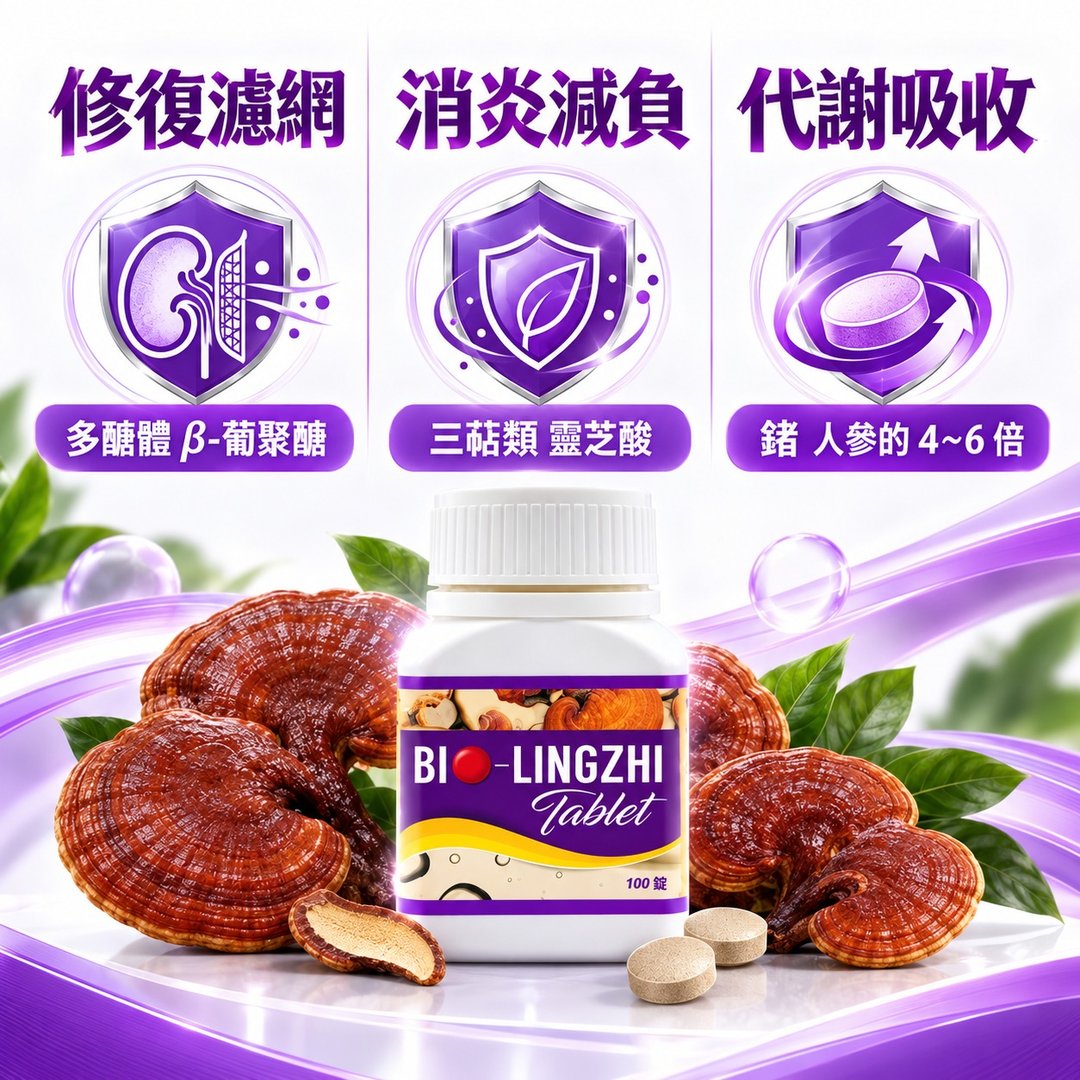 多醣體 + 三萜類,從根源修復肝腎